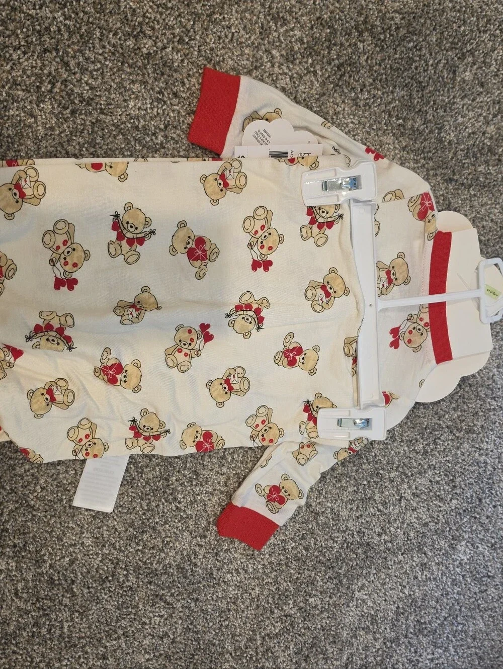 Kids Valentine’s Day Red Trim Sleep Gown 4pc